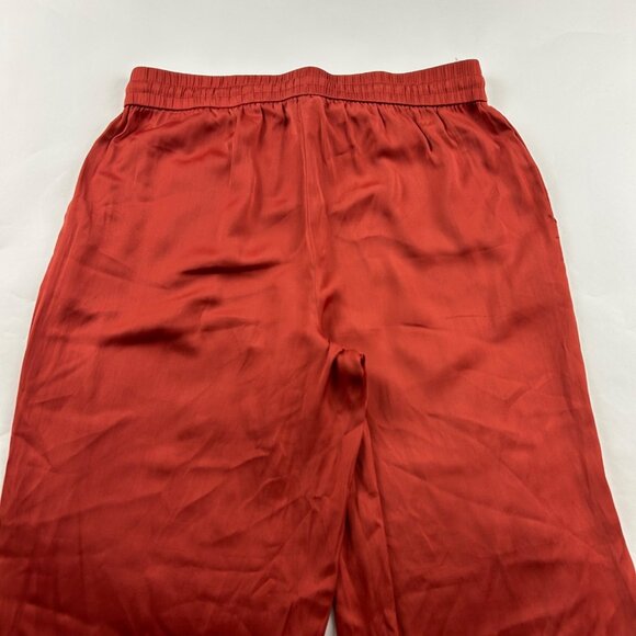 LOFT Fired Clay Red Satin Wide Leg Pant S - Picture 7 of 7